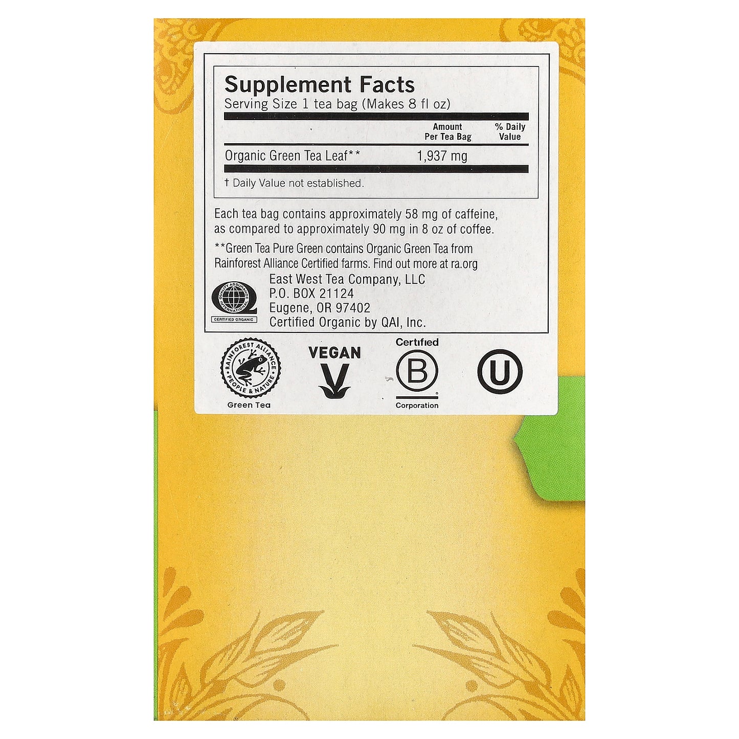 Yogi Tea, Green Tea Pure Green, 16 Tea Bags, 1.09 oz (31 g)