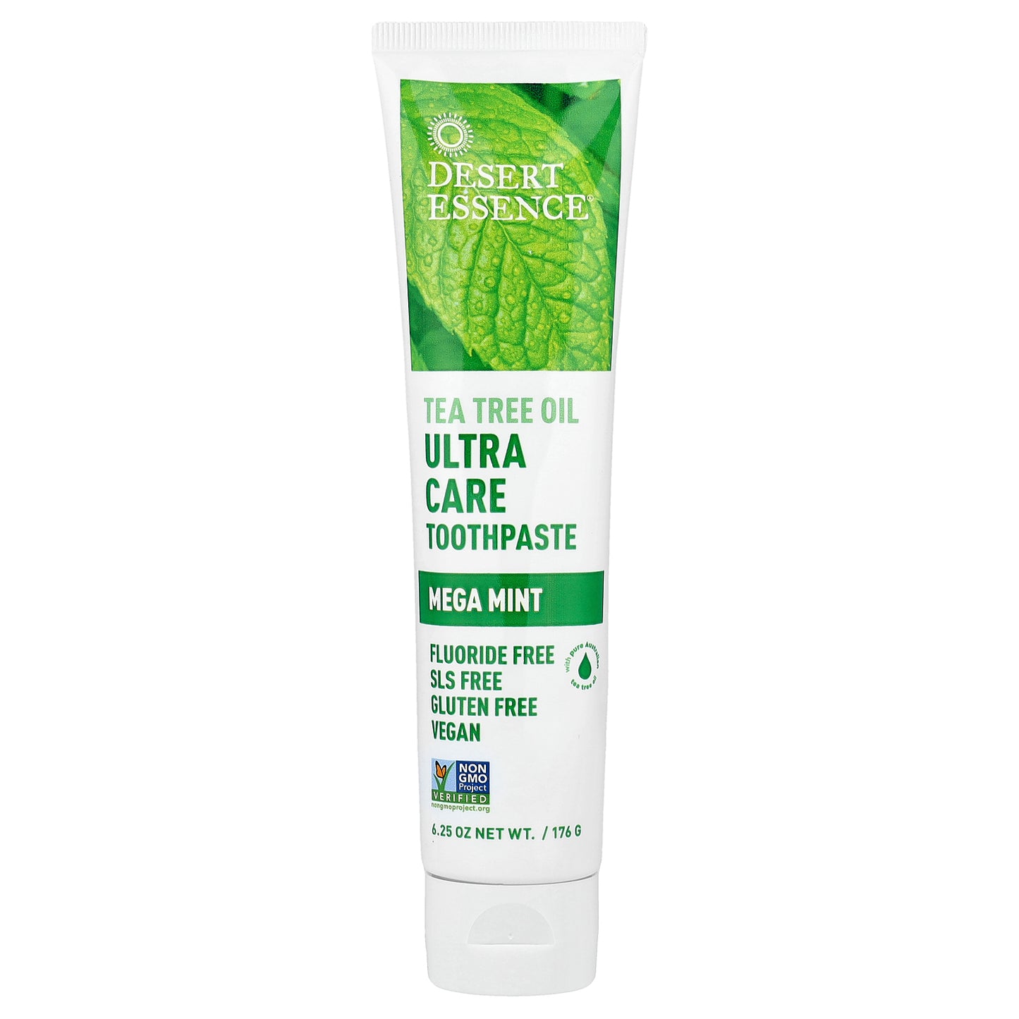 Desert Essence, Tea Tree Oil Ultra Care Toothpaste, Mega Mint, 6.25 oz (176 g)