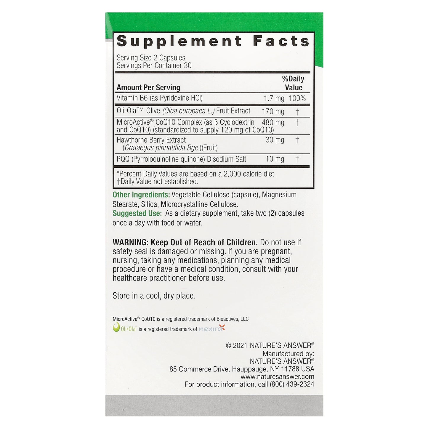 Nature's Answer, Cardi Blend, 60 Vegetarian Capsules