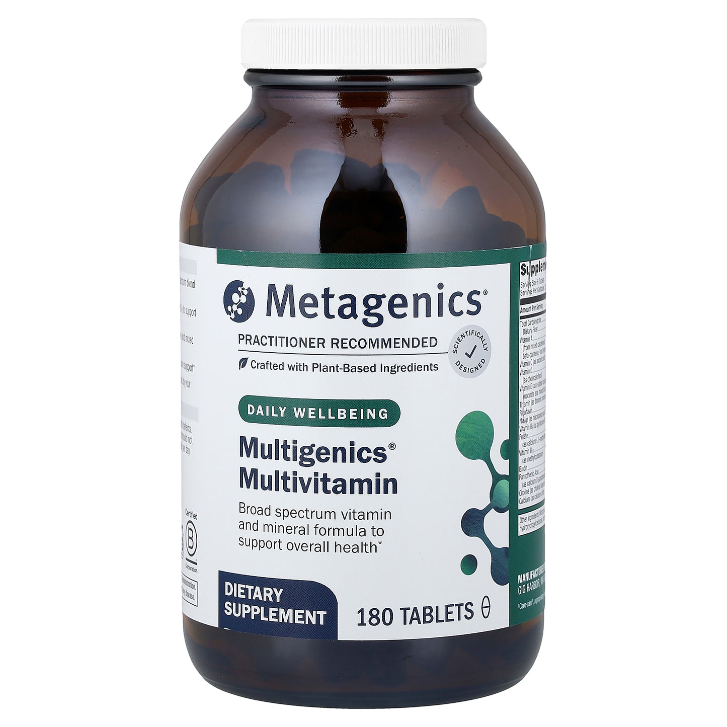 Metagenics, Multigenics® Multivitamin, 180 Tablets