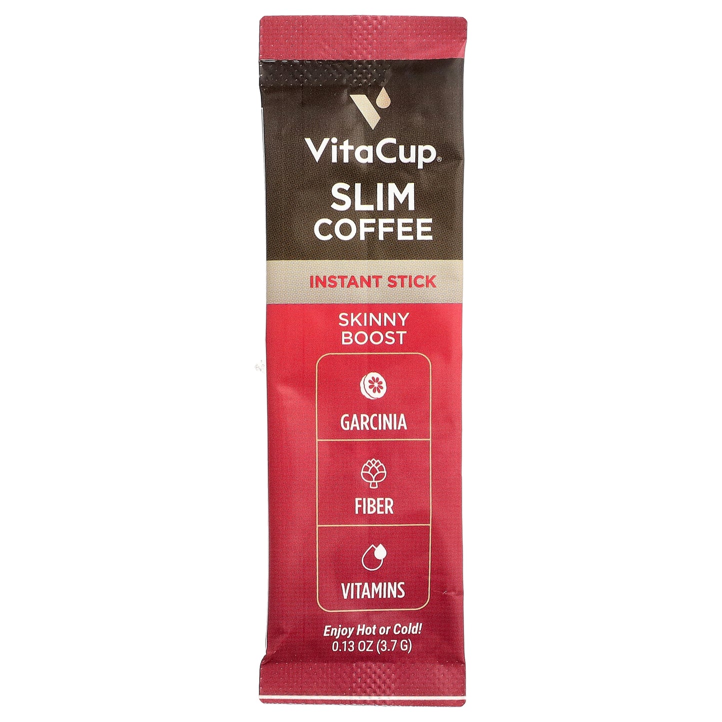 VitaCup, Slim Instant Coffee, Medium Roast, 10 Single-Serve Sticks, 0.13 oz (3.7 g) Each