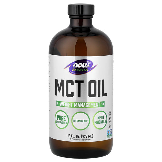 NOW Foods, Sports, MCT Oil, Unflavored, 16 fl oz (473 ml)
