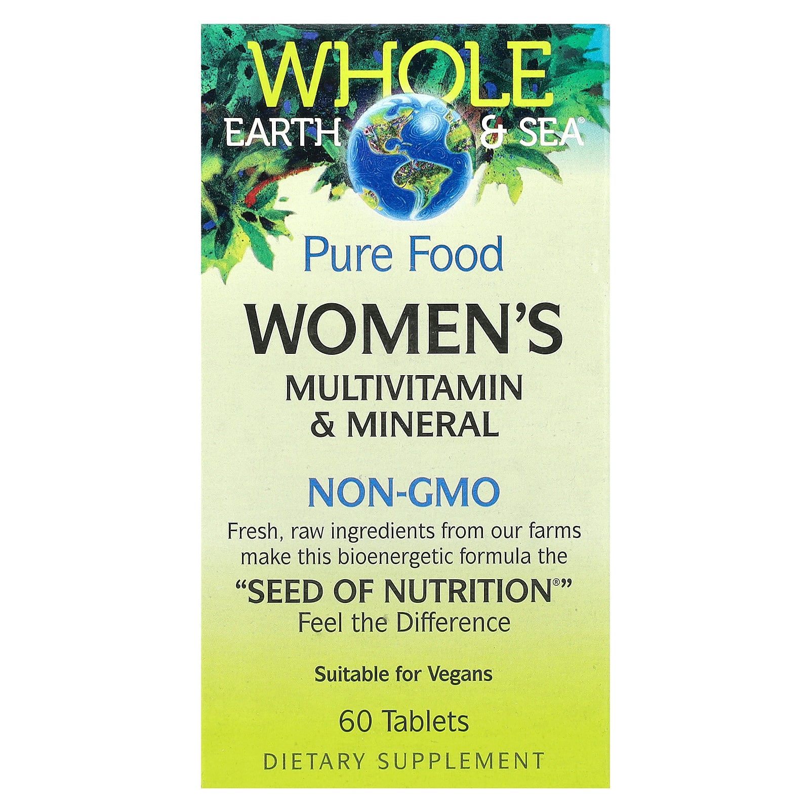 Natural Factors, Whole Earth & Sea®, Women's Multivitamin & Mineral, 60 Tablets