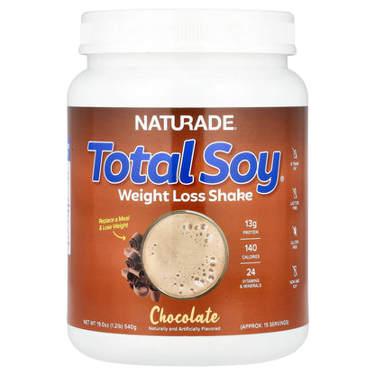 Naturade, Total Soy®, Weight Loss Shake, Chocolate, 1.2 lb (540 g)