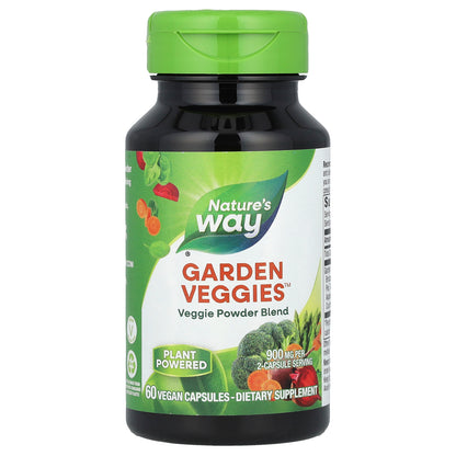 Nature's Way, Garden Veggies™, Veggie Powder Blend, 60 Vegan Capsules