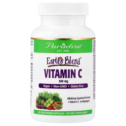 Paradise Herbs, Earth's Blend®, Vitamin C, 90 Vegetarian Capsules