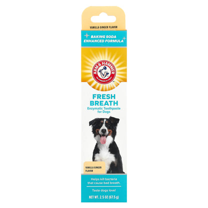 Arm & Hammer, Fresh Breath, Enzymatic Toothpaste For Dogs, Vanilla Ginger, 2.5 oz (67.5 g)