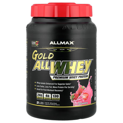 ALLMAX, Gold AllWhey®, Premium Whey Protein, Strawberry, 2 lbs (907 g)