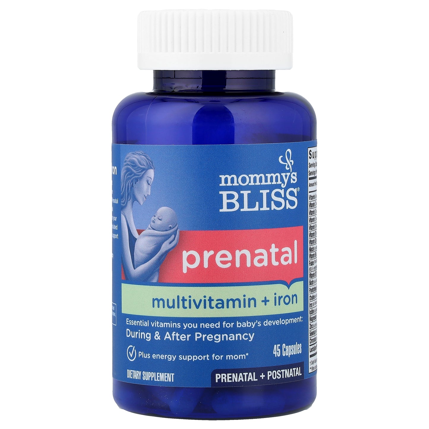 Mommy's Bliss, Prenatal Multivitamin + Iron, 45 Capsules