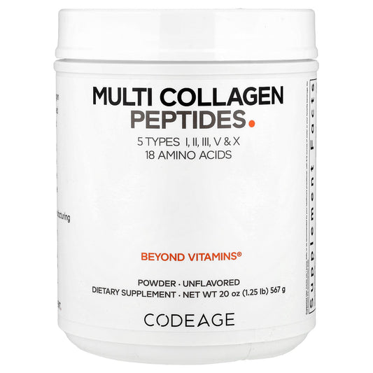 Codeage, Multi Collagen Peptides Powder, Unflavored, 20 oz (567 g)