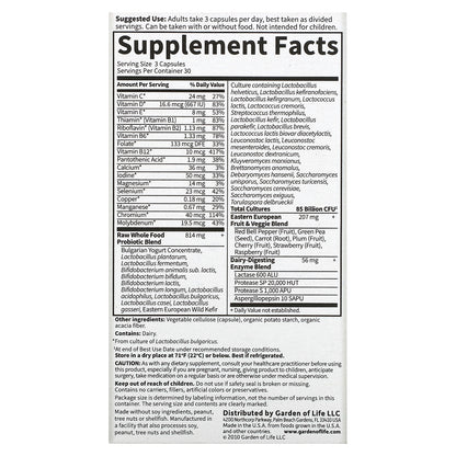 Garden of Life, RAW Probiotics, Men 50 & Wiser, 90 Vegetarian Capsules