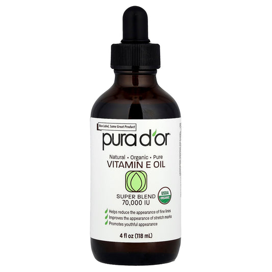 Pura D'or, Vitamin E Oil, 4 fl oz (118 ml)