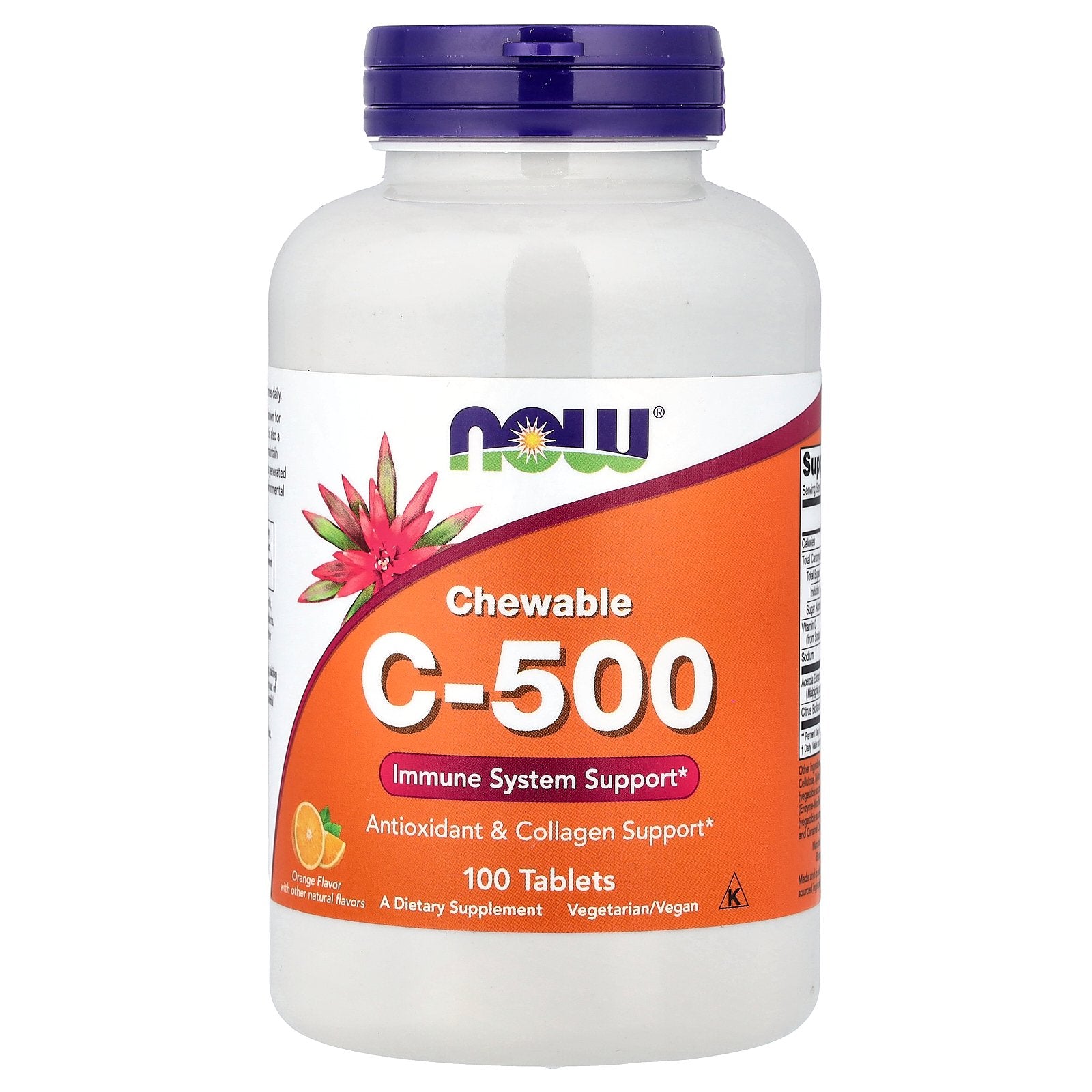 NOW Foods, C-500, Orange, 100 Tablets
