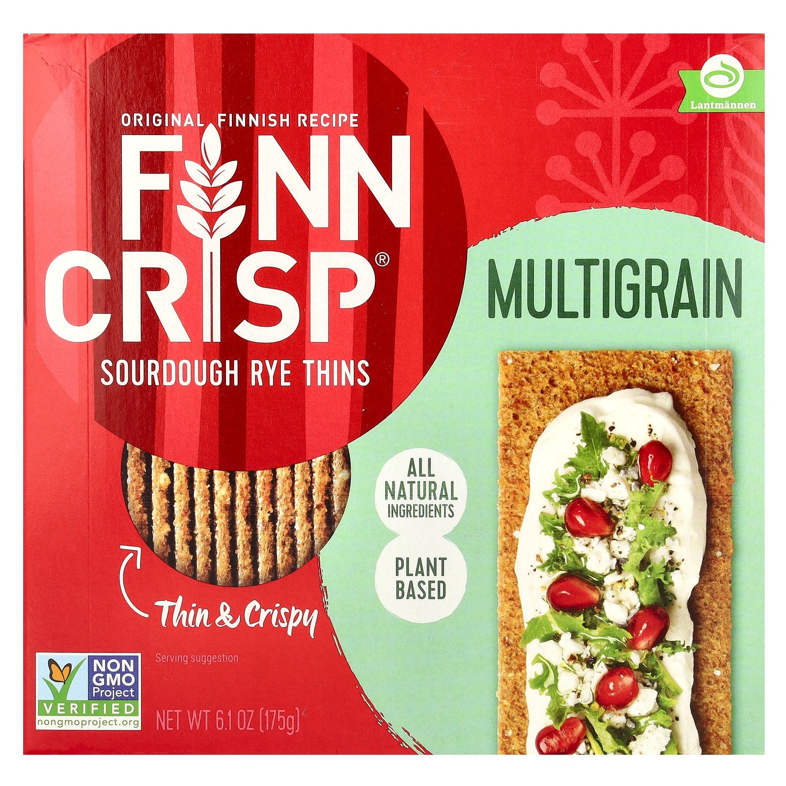 Finn Crisp, Sourdough Rye Thins, Multigrain , 6.1 oz (175 g)