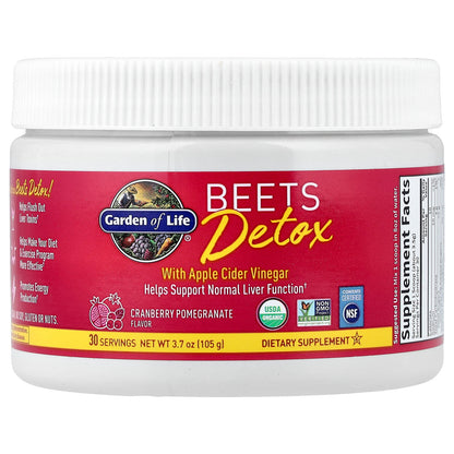 Garden of Life, Beets Detox with Apple Cider Vinegar, Cranberry Pomegranate, 3.7 oz (105 g)