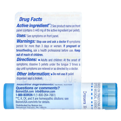 Boiron, Drosera, 30C, Dry Cough Relief, Approx 80 Pellets