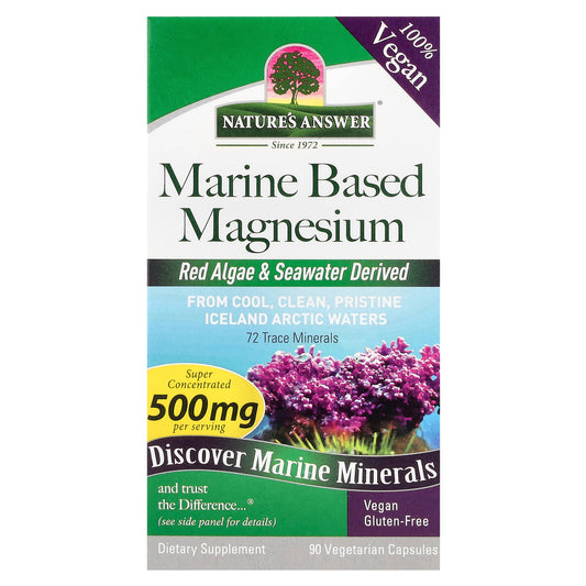 Nature's Answer, Marine Based Magnesium, 500 mg, 90 Vegetarian Capsules (250 mg per Capsule)