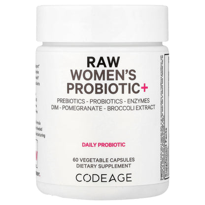Codeage, RAW Women's Probiotic+, 60 Vegetable Capsules