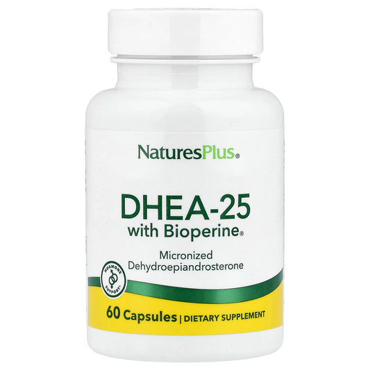 NaturesPlus, DHEA-25 with Bioperine®, 60 Capsules