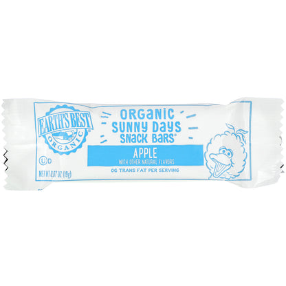 Earth's Best, Organic Sunny Days Snack Bars, 2 Years and Up, Apple, 7 Bars, 0.67 oz (19 g) Each