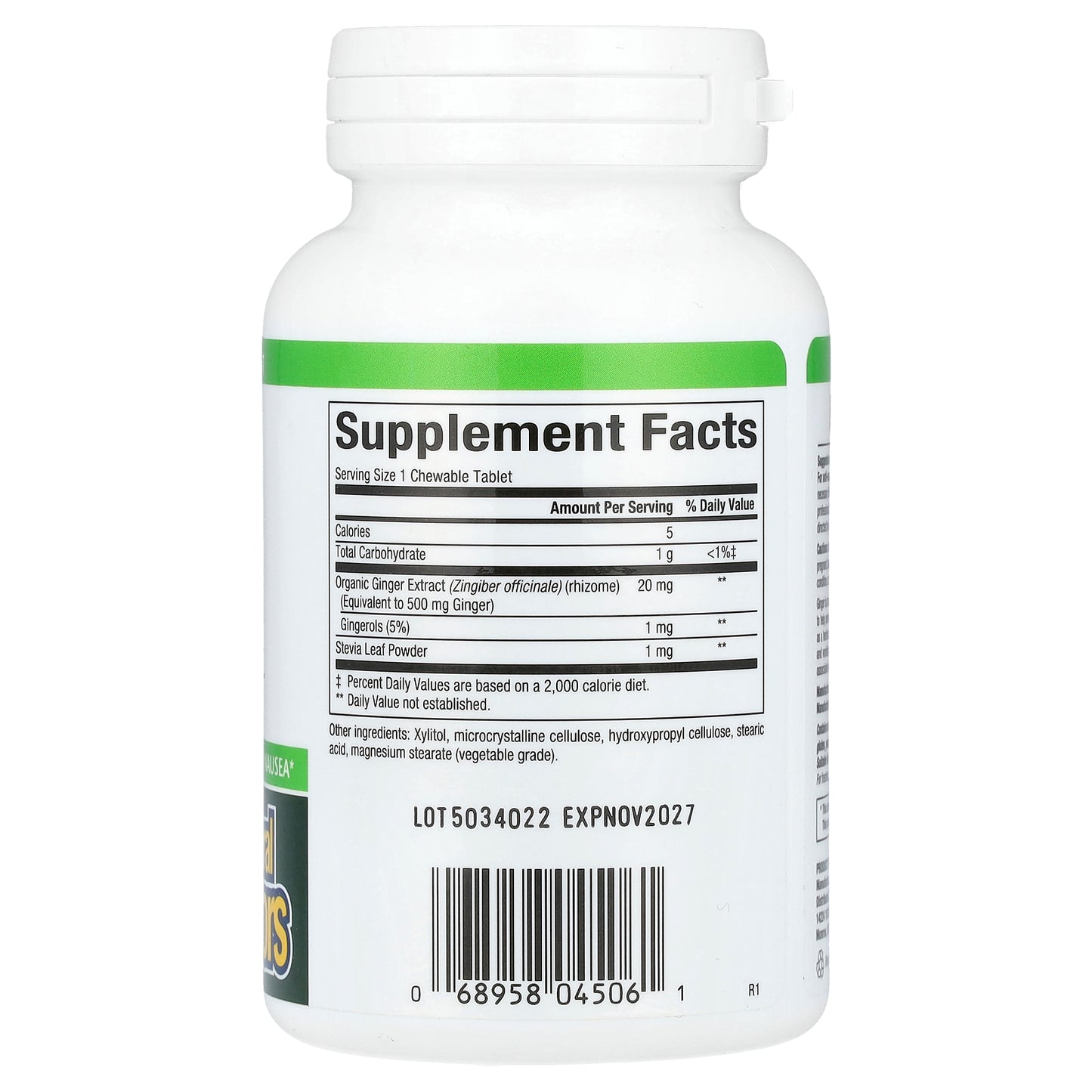 Natural Factors, Chewable Ginger, 500 mg, 90 Chewable Tablets