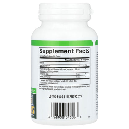 Natural Factors, Chewable Ginger, 500 mg, 90 Chewable Tablets