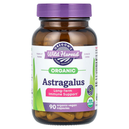 Oregon's Wild Harvest, Organic Astragalus, 90 Organic Vegan Capsules (375 mg per Capsule)
