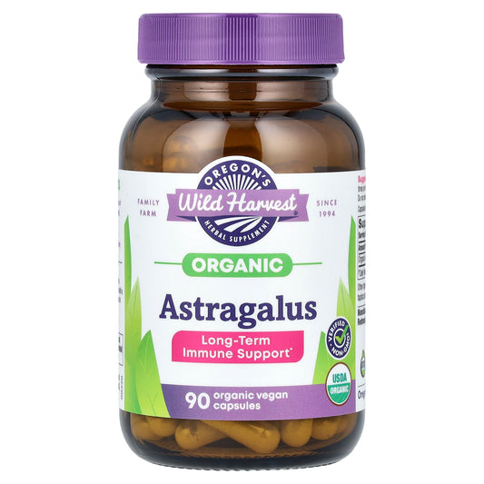 Oregon's Wild Harvest, Organic Astragalus, 90 Organic Vegan Capsules (375 mg per Capsule)