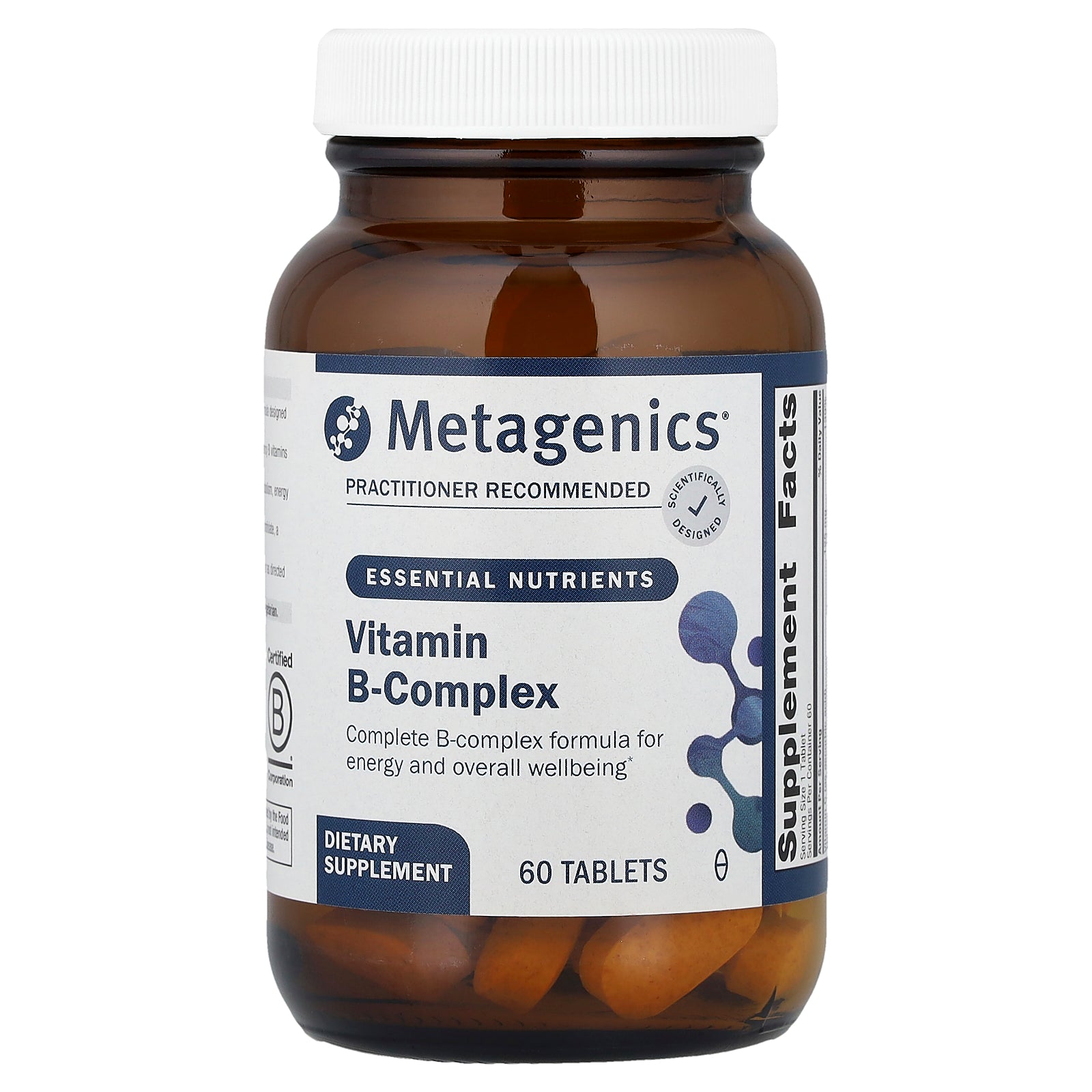 Metagenics, Vitamin B-Complex, 60 Tablets