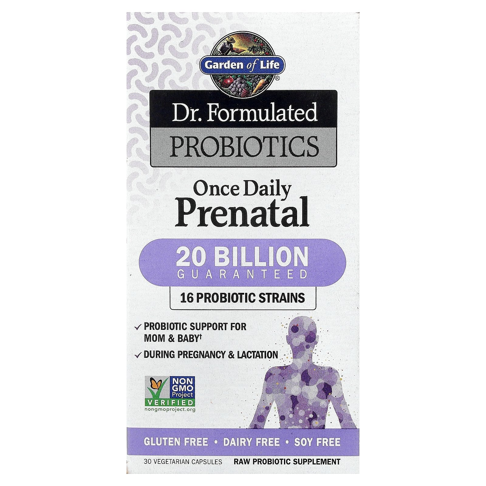 Garden of Life, Dr. Formulated Probiotics, Once Daily Prenatal, 30 Vegetarian Capsules
