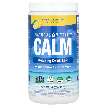 Natural Vitality, CALM®, Relaxing Drink Mix, Sweet Lemon, 16 oz (453 g)
