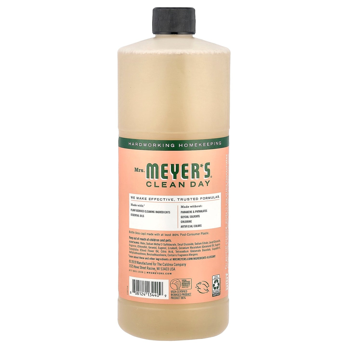 Mrs. Meyers Clean Day, Multi-Surface Concentrate, Geranium, 32 fl oz (946 ml)