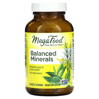 MegaFood, Balanced Minerals, 90 Tablets