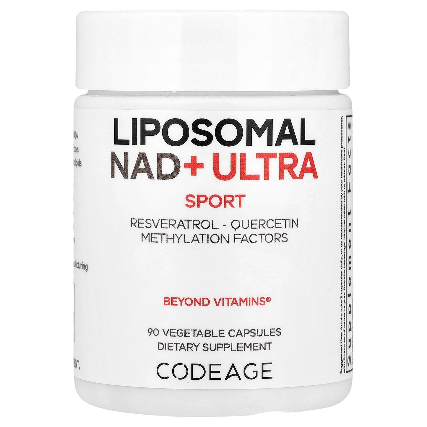Codeage, Sport, Liposomal NAD+ ULTRA, 90 Vegetable Capsules