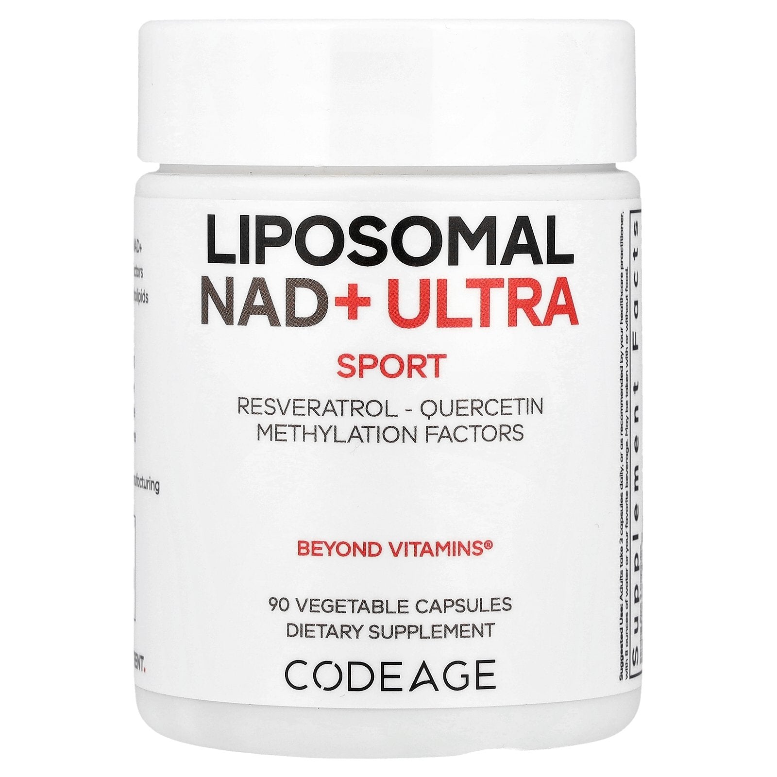 Codeage, Sport, Liposomal NAD+ ULTRA, 90 Vegetable Capsules