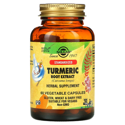 Solgar, Turmeric Root Extract, 60 Vegetable Capsules