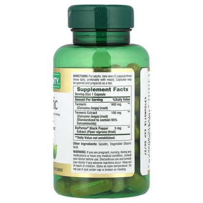 Nature's Bounty, Turmeric Plus Black Pepper Extract, 1,000 mg, 60 Capsules