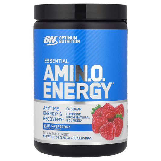 Optimum Nutrition, Essential Amin.O. Energy®, Blue Raspberry, 9.5 oz (270 g)