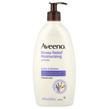 Aveeno, Stress Relief Moisturizing Lotion, Lavender, 18 fl oz (532 ml)