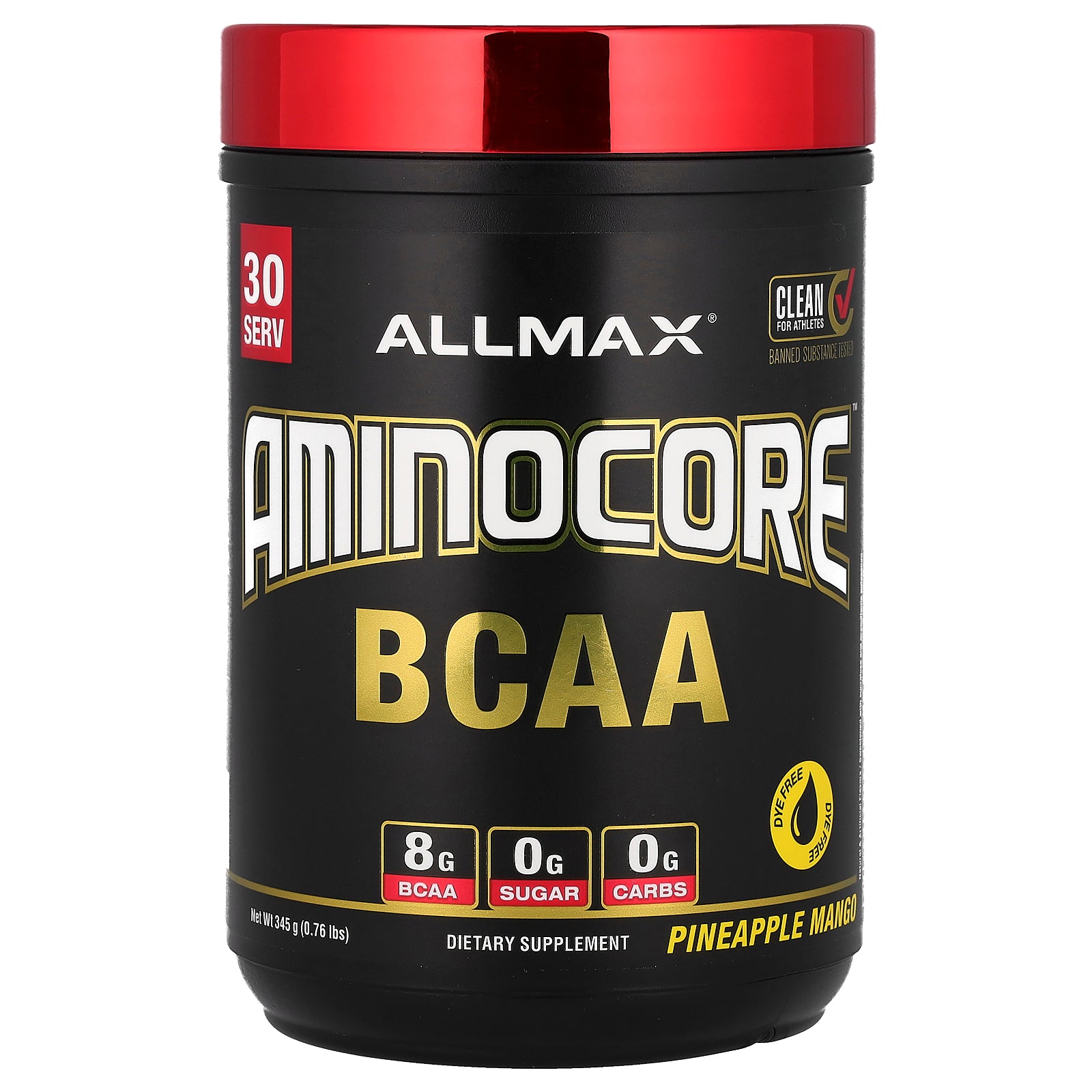 ALLMAX, AMINOCORE™ BCAA, Pineapple Mango, 0.76 lbs (345 g)