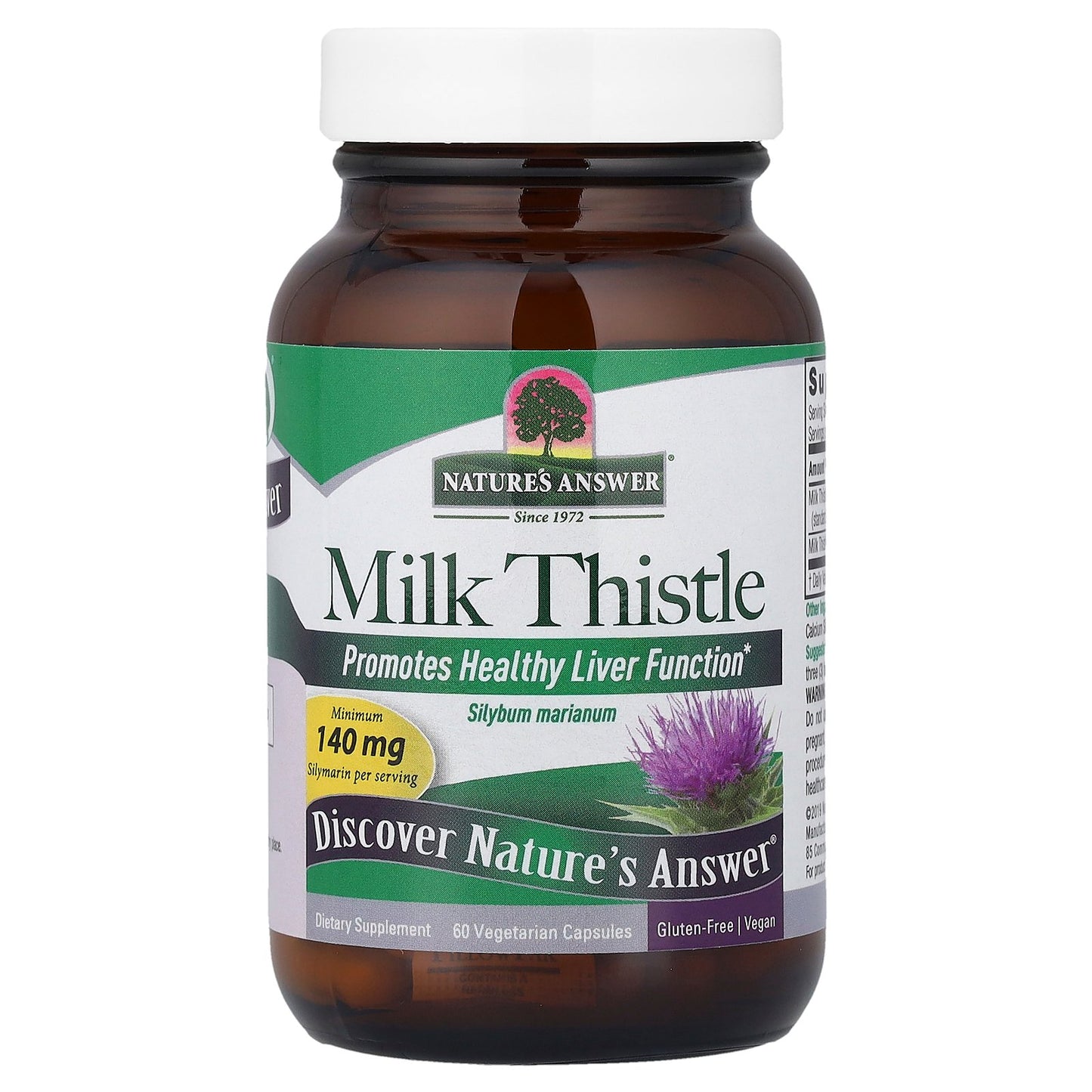 Nature's Answer, Milk Thistle, 60 Vegetarian Capsules