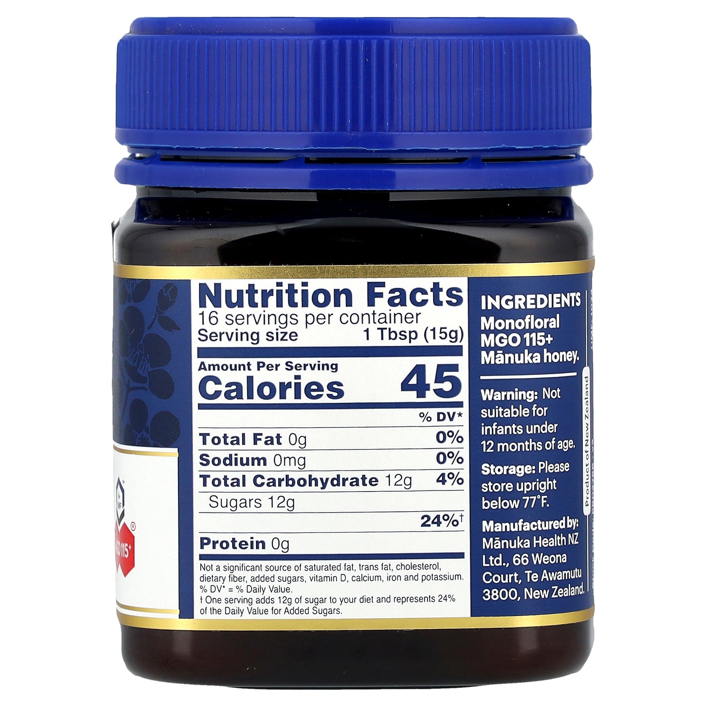 Manuka Health, Raw Manuka Honey, UMF 6+™, MGO 115+, 8.8 oz (250 g)