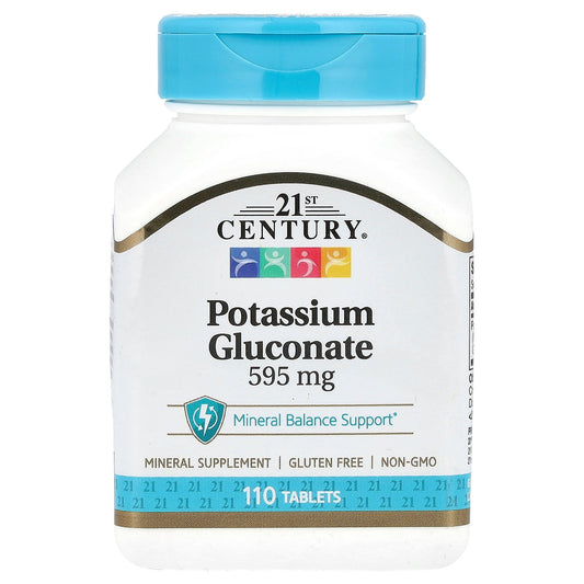 21st Century, Potassium Gluconate, 595 mg, 110 Tablets