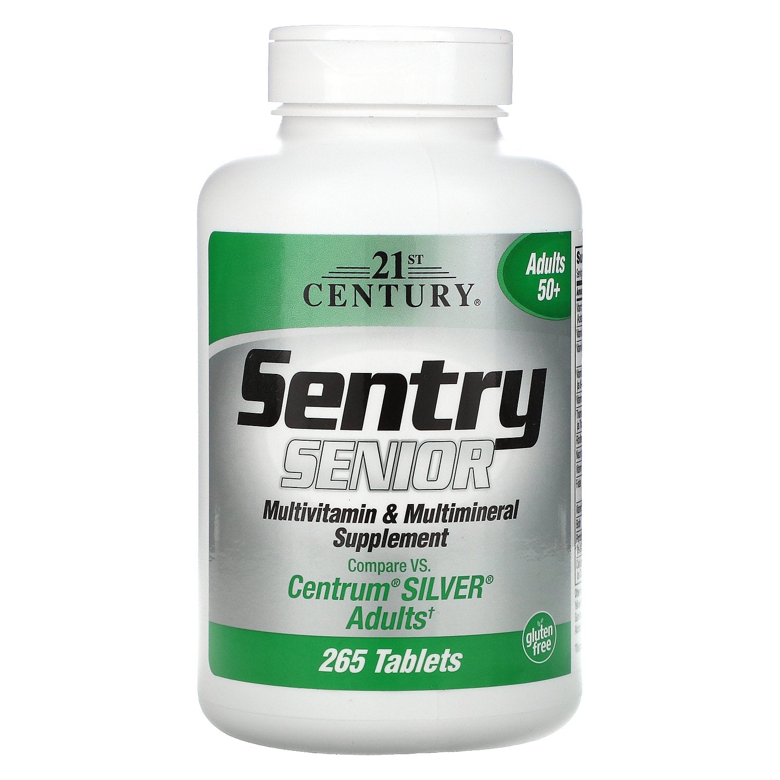 21st Century, Sentry Senior, Multivitamin & Multimineral Supplement, Adults 50+, 265 Tablets