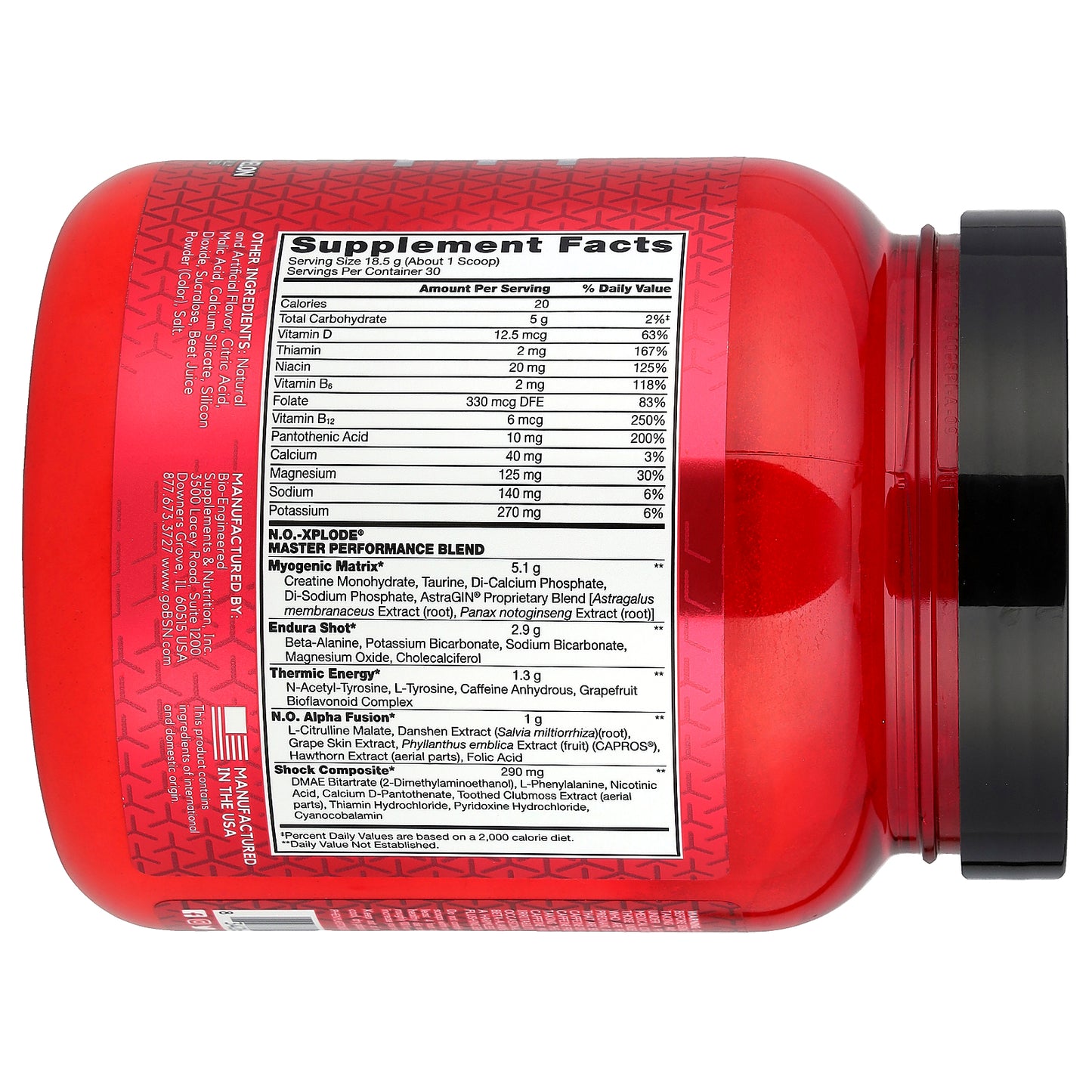 BSN, N.O.-Xplode®, Legendary Pre-Workout, Watermelon, 1.22 lb (555 g)