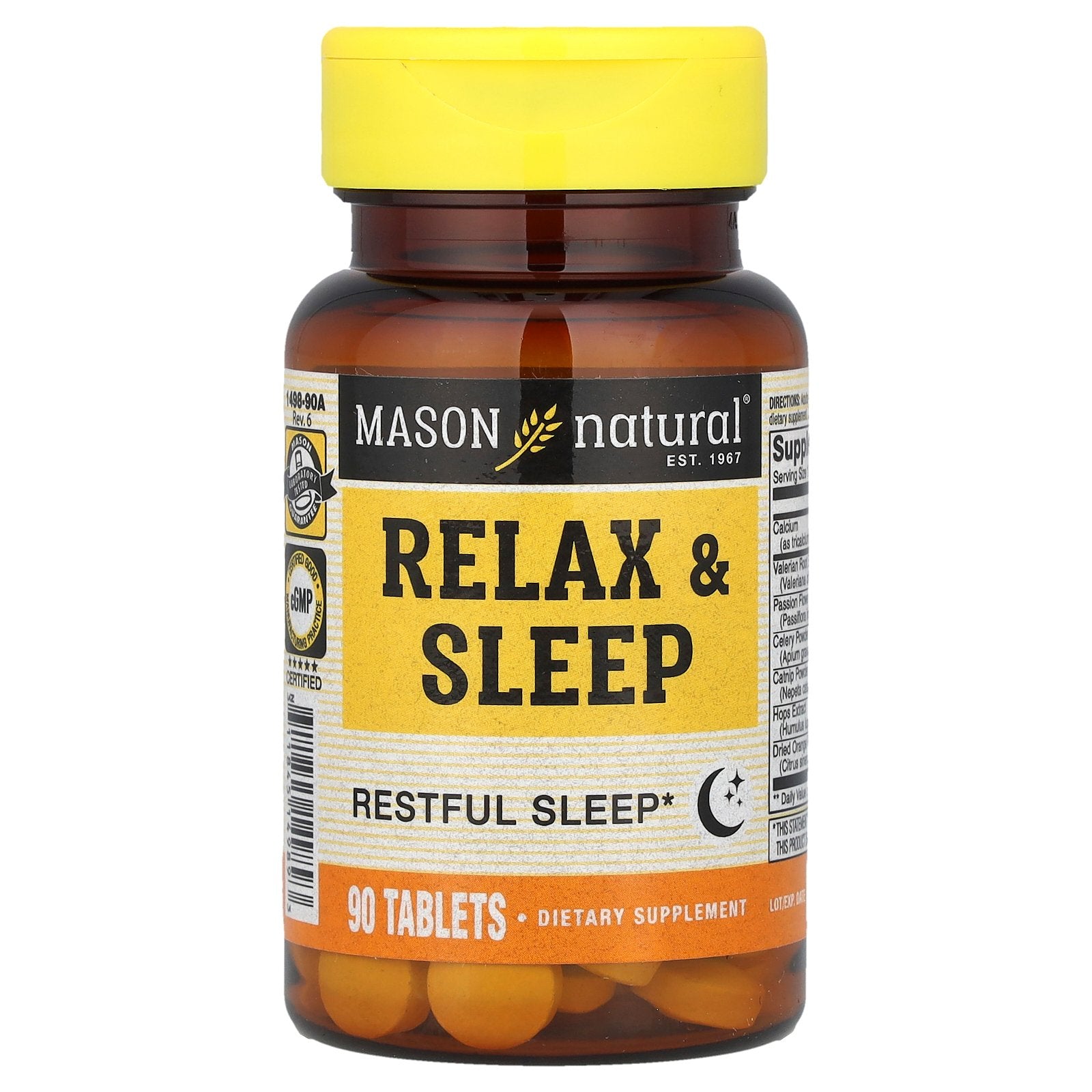 Mason Natural, Relax & Sleep, 90 Tablets