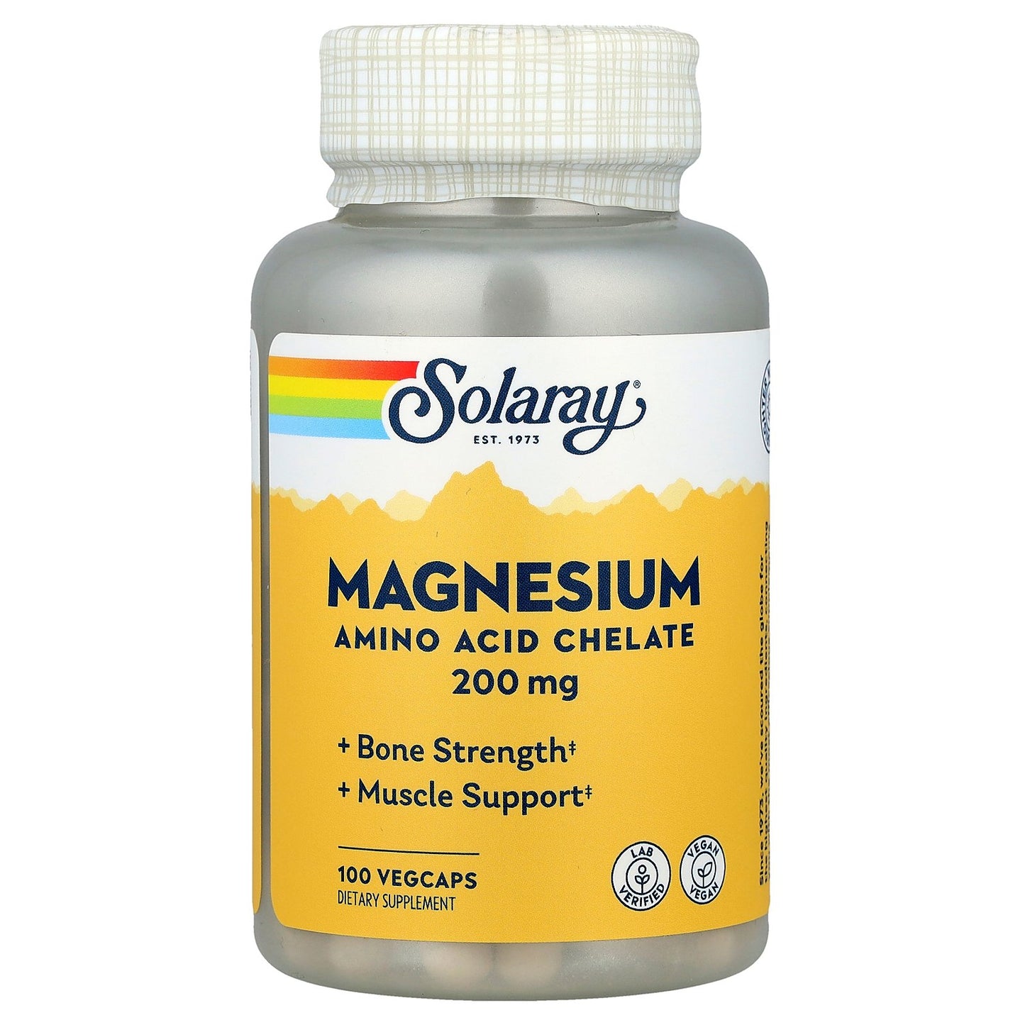 Solaray, Magnesium, 200 mg, 100 VegCaps