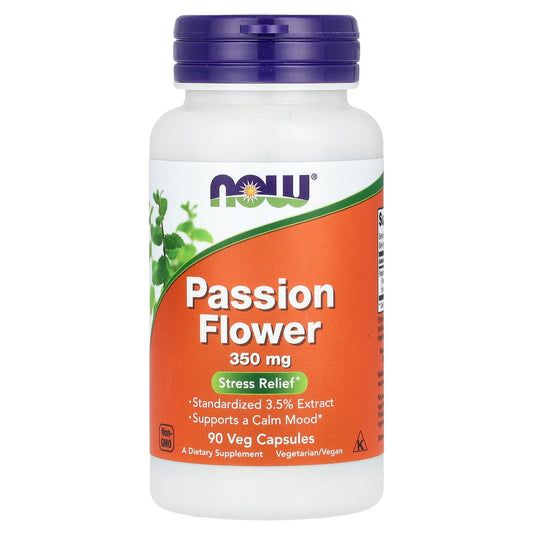NOW Foods, Passion Flower, 350 mg, 90 Veg Capsules