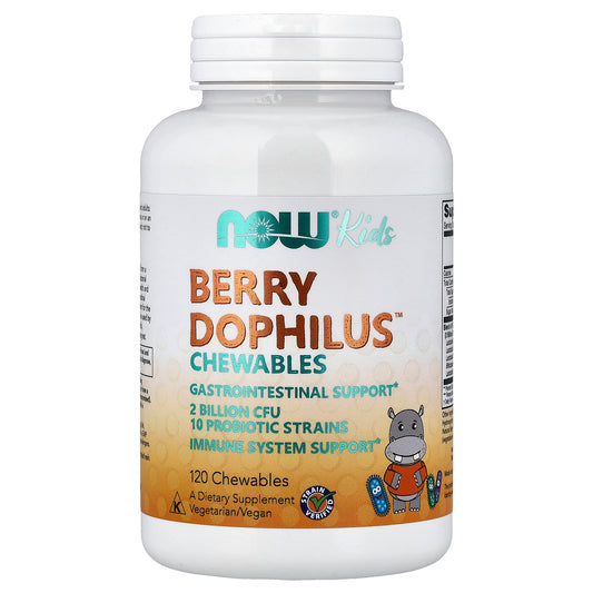 NOW Foods, Kids, Berry Dophilus™ Chewables, 120 Chewables
