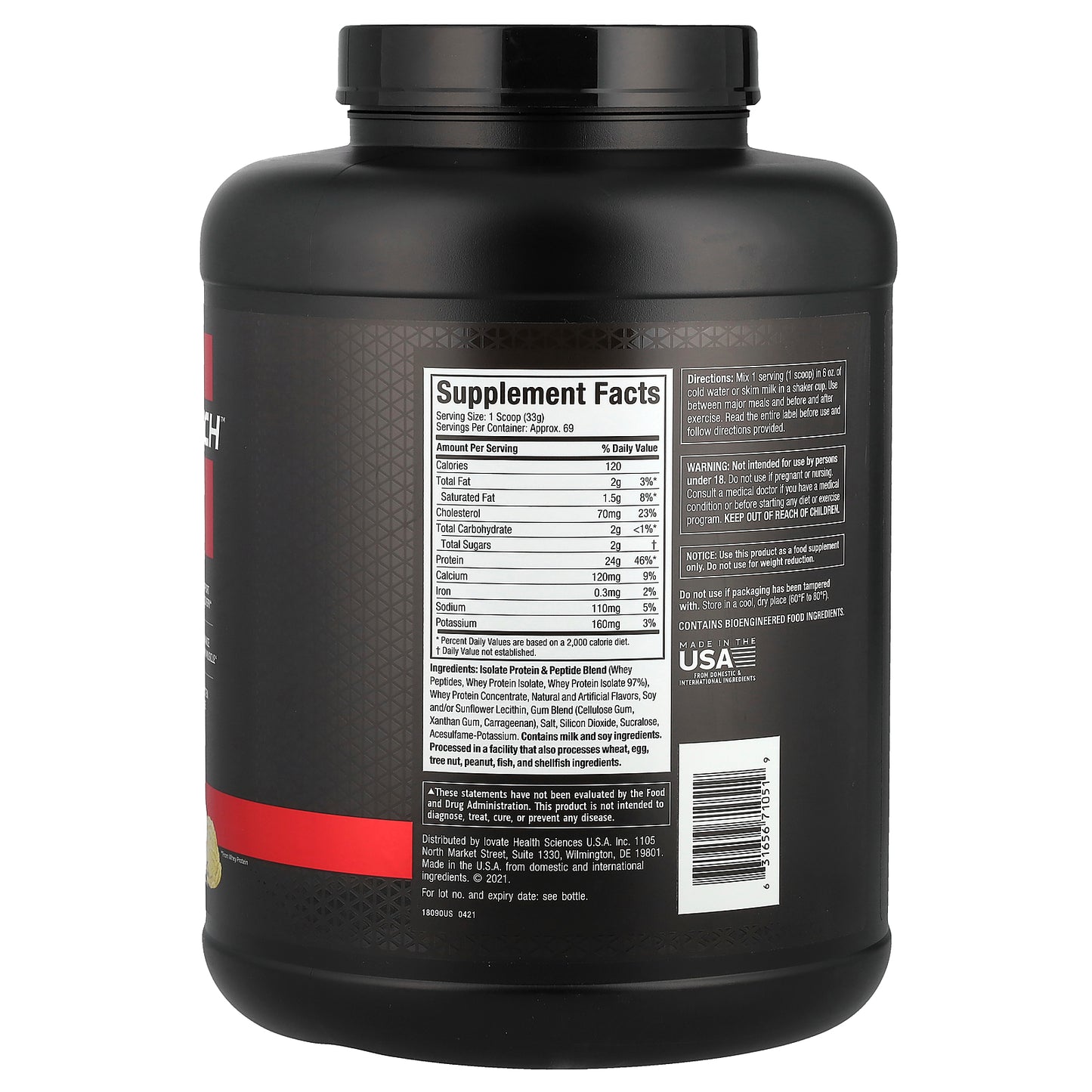 MuscleTech, Nitro-Tech™ 100% Whey Gold, French Vanilla Cream, 5 lbs (2.27 kg)